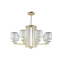 Подвесная люстра Crystal Lux Nicolas SP-PL8 Gold/White, фото 